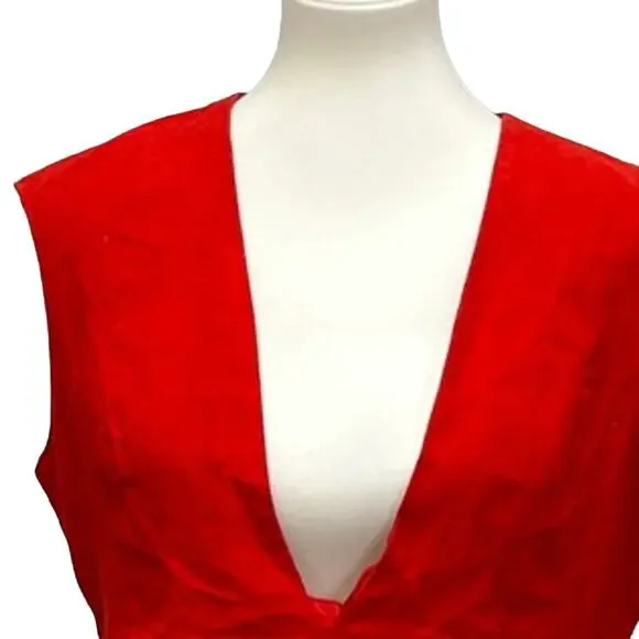 Vintage Beeline Fashions Inc Womens Size 16 100% Cotton Union Made Back Zip Vest - Picture 2 of 5